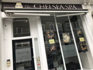 the Chelsea spa front door